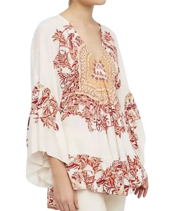 Free People Sunset Dream printed boho bell sleeve tunic - Image 2