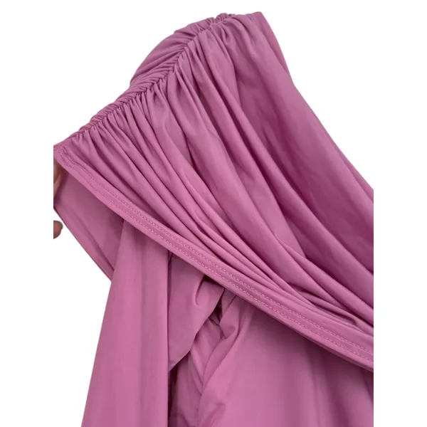 NWT Abercrombie & Fitch Womens Pink Draped Off Shoulder Ruched Top Size Large - Image 11