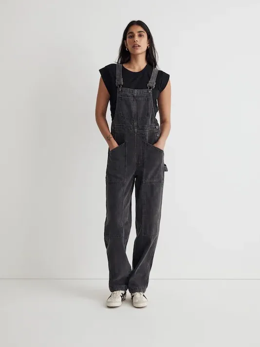 Madewell Denim Oversized Carpenter Overalls in Hartwell Wash - Image 4