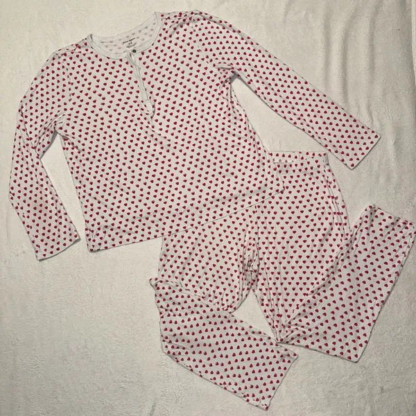Roller Rabbit Pink Hearts Pajama Set size Adult XS - Image 4