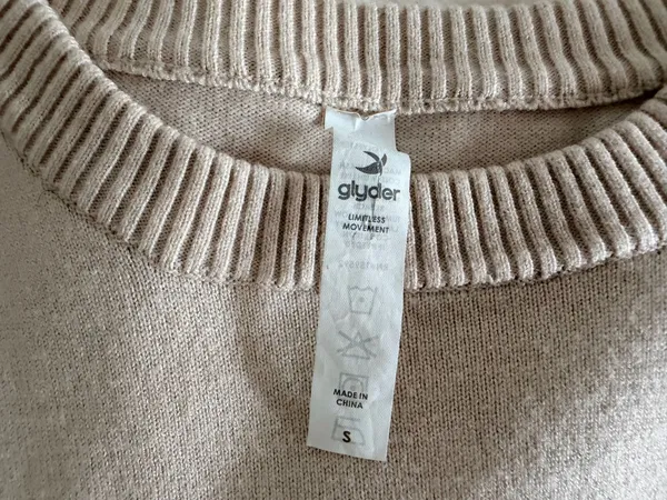 Glyder Limitless Movement Beige Knit Sweater Size S - Image 2