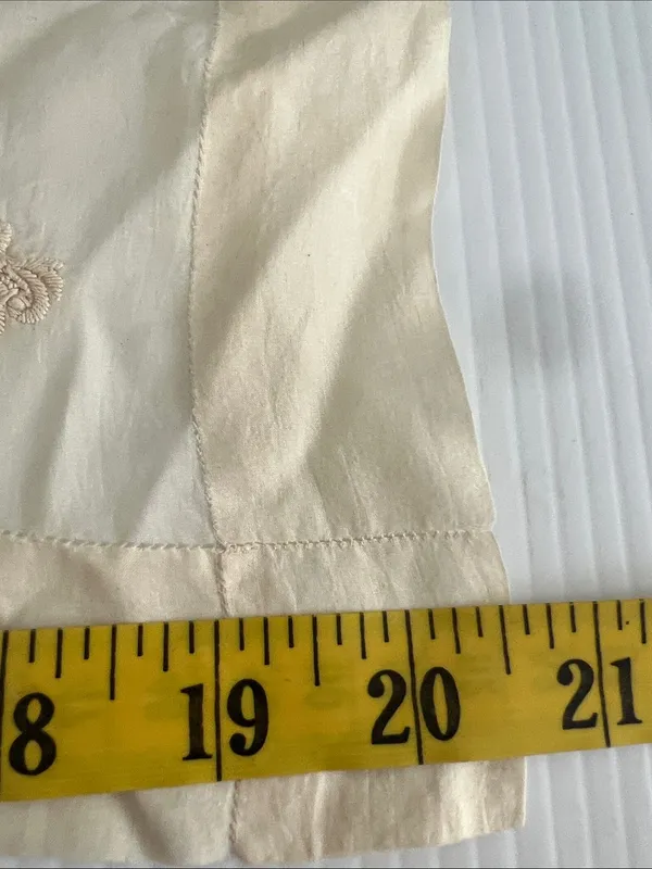 Vintage Hanky Handkerchief Embroidered silk Wedding - Image 8