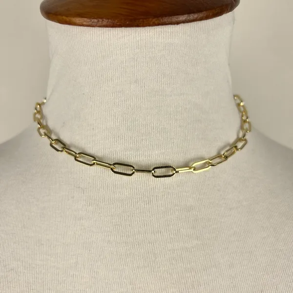 Loren Stewart x Curateur Gold Paperclip Chain Toggle Necklace 15" or Bracelet - Image 2