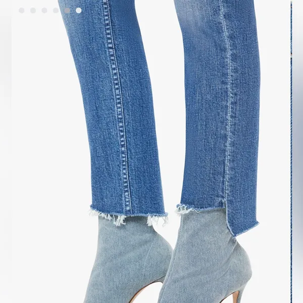 Mother High Waisted Ankle Step Fray Jeans in Loafers and Lassos - Image 4