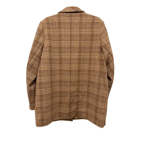 Abercrombie & Fitch Brown Plaid Blazer‎ Jacket Large - Image 5