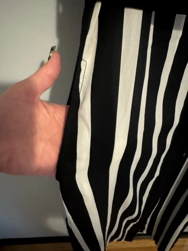Killstar Black and White Vertical Stripe Maxi Dress - Image 9