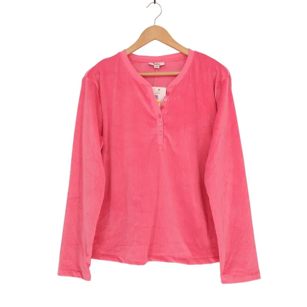 Roudelain 2-PC Pajamas Set Womens M Pink Stretch Fleece Sleepwear Henley Neck‎ - Image 2