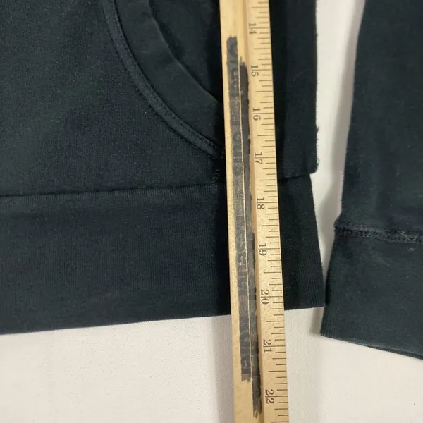 Denim & Supply Ralph Lauren Hoodie Womens Medium Black Sequin Hood‎ Full Zip - Image 7
