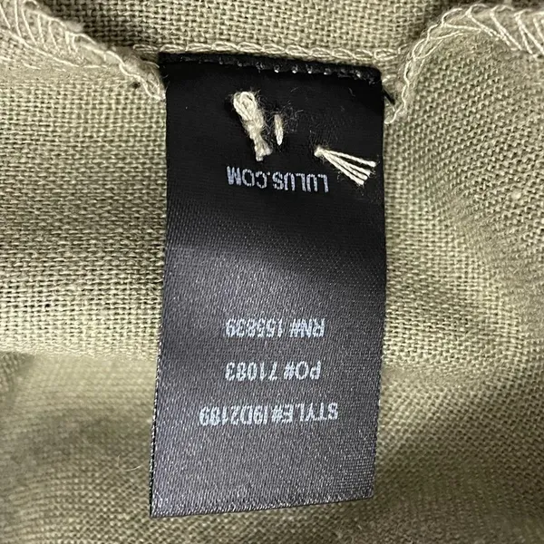 Lulus Feeling the Breeze Olive Green Buttoned Halter Backless Midi Dress Size XS - Image 10