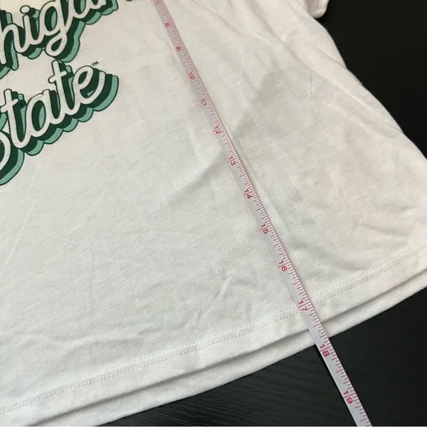 Bella Canvas White Michigan State Crop‎ Top Medium NWT - Image 8