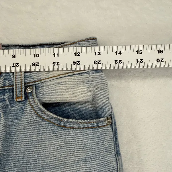 Revice Denim Ex-Boyfriend Light Wash High Rise Straight Leg‎ Jeans Blue Size 23 - Image 5