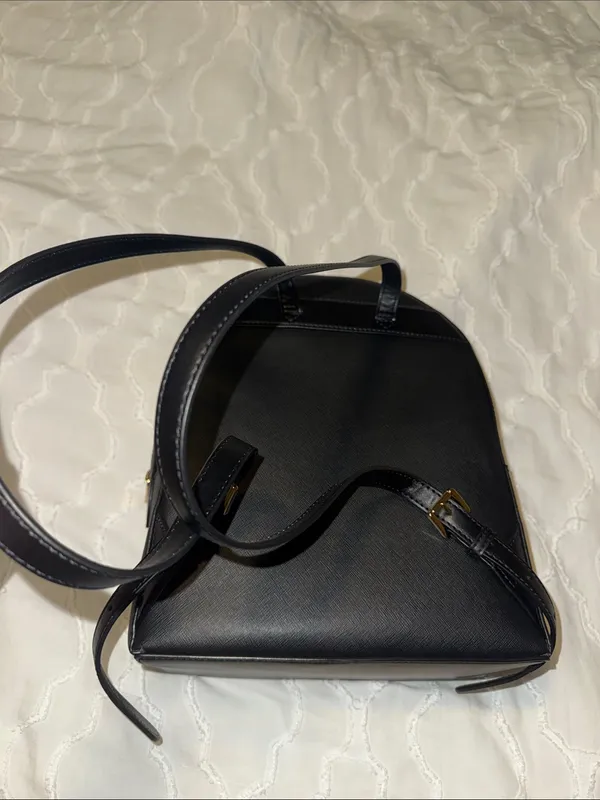 Michael Kors Black Saffiano Backpack with Gold Hardware - Image 5