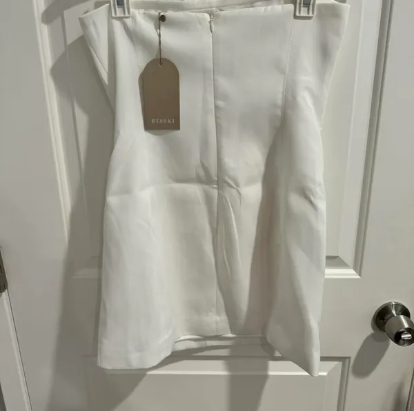 Meshki Graduation White Mini Dress - Image 4