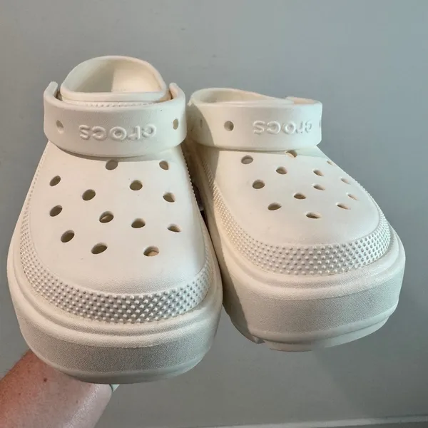 Crocs Stomp Clog Bone White Platform Lug Sole NWT W10 M8 - Image 4