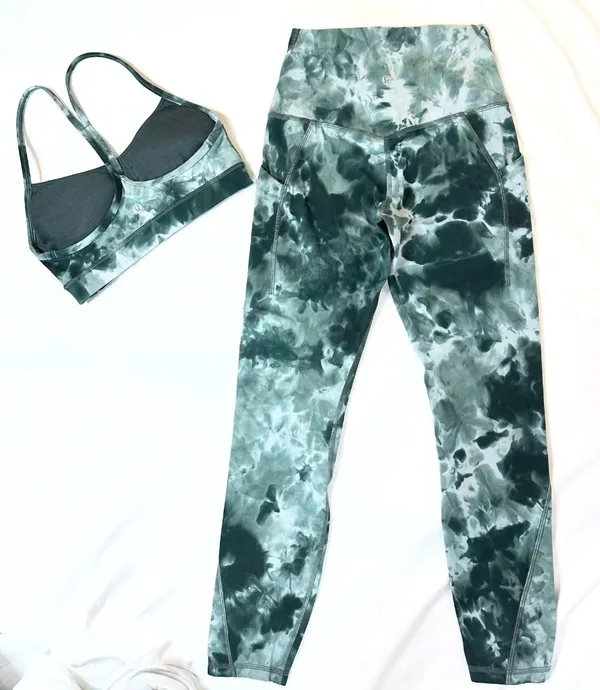 Lululemon Align Pocket Legging + Flow Y Bra Matching Set – Diamond Dye Smoked Spruce – 4 - Image 3