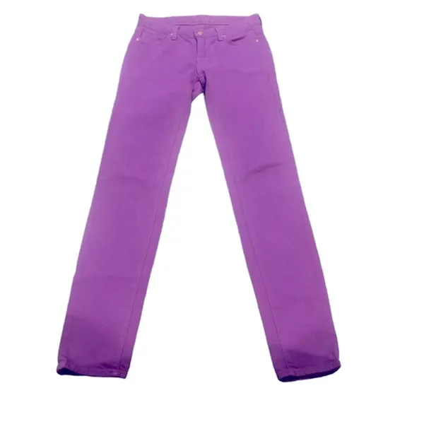 Kate Spade Purple Skinny Broome St Play Hookie Low-Rise Jeans 25 - Image 4