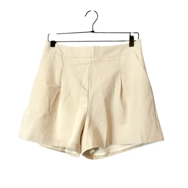 NWOT Cider Woven Mid Rise Solid Pocket Shorts Beige | TAGS CUT OUT SEE NOTES - Image 5