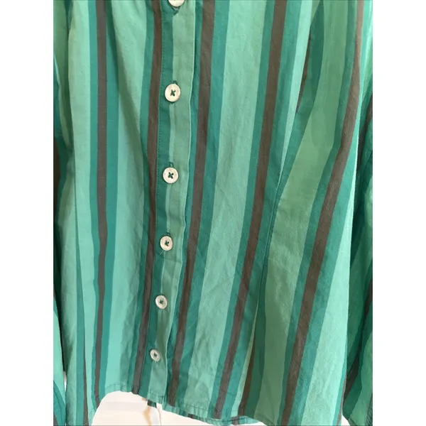 Free People Free-est Green Striped Coconut Top Side Tie Size XS Boho Hippie - Image 2