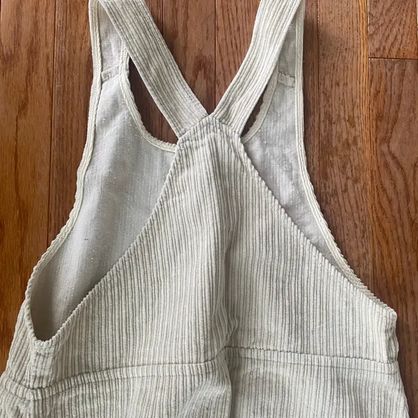 Beige Corduroy Overall Dress - Image 7