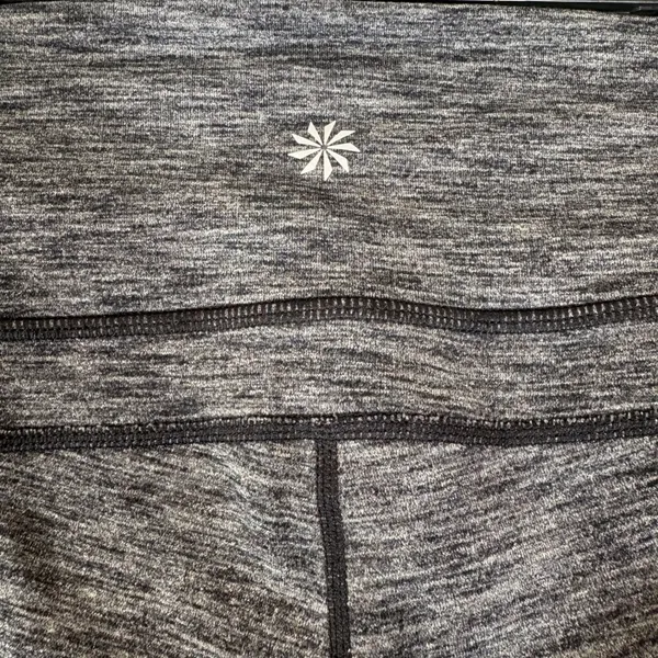 Athleta‎ Straight Up Yoga Pants Heather Gray Space Dye Athleisure Size Medium - Image 5