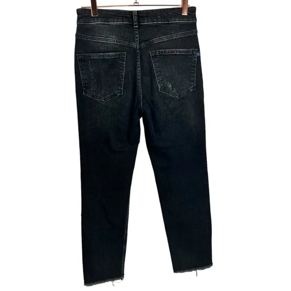 Anthropologie Pilcro Vintage Straight Distressed‎ Jeans Black Size 27 - Image 2