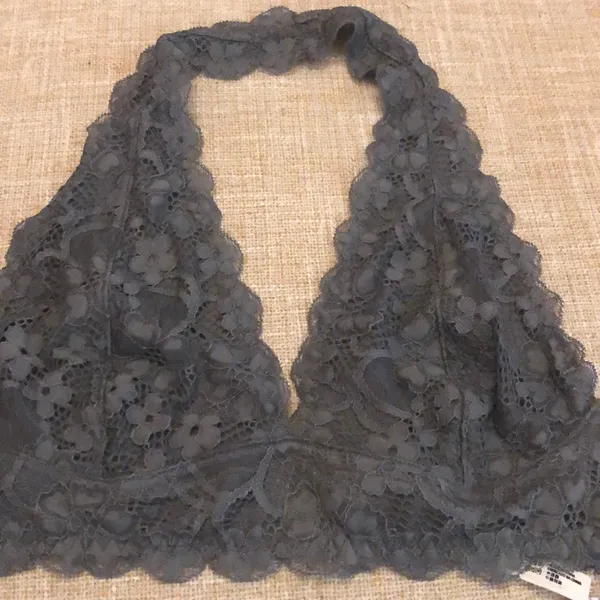 Free People gray lace Bra size small - Image 2