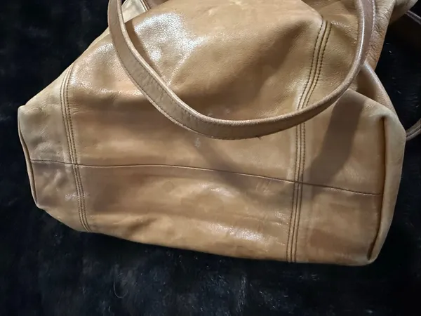 COACH Glove Tanned Cowhide Tote w/hangtag in Brown bag VINTAGE Made in USA - Image 4
