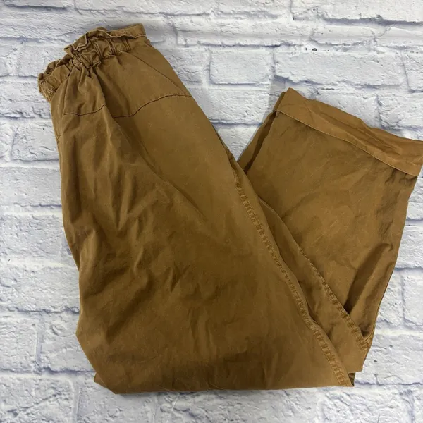 Free People Margate Pleated Paperbag Waist Trousers Size Medium Bohemian Brown - Image 9