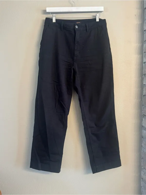 QUINCE Organic‎ Stretch Cotton Twill Straight Leg Cropped Pants - Image 2