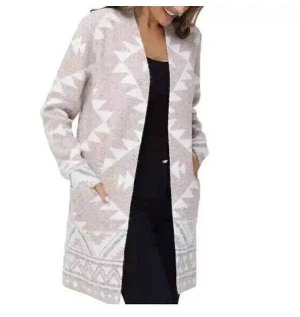 FRYE Women’s Aztec Open Cardigan Size Medium - Image 2
