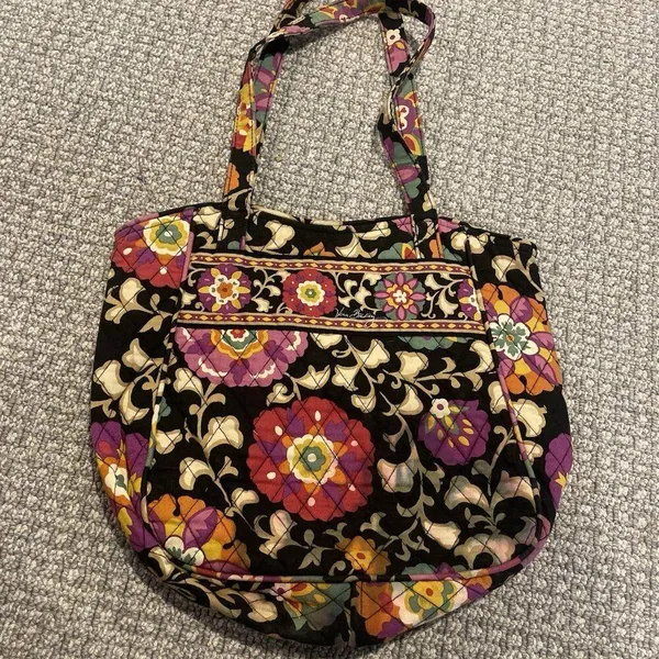 Vera Bradley Bag Suzani 2011 Tote Shoulderbag Purse Medium Floral Quilted Cotton - Image 3