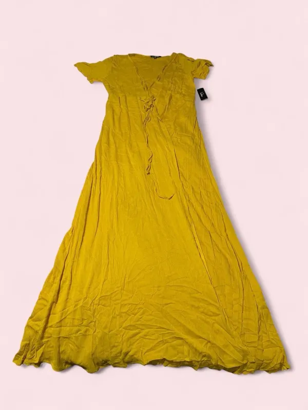 Lulu's Golden Yellow Wrap Maxi Dress - Image 3