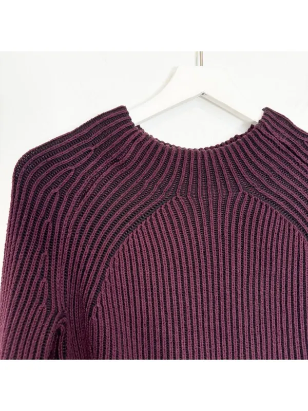 Athleta Rockland Sweater Size XXS‎ Black Auberge Rib Knit Gorpcore Cabin Slouchy - Image 3