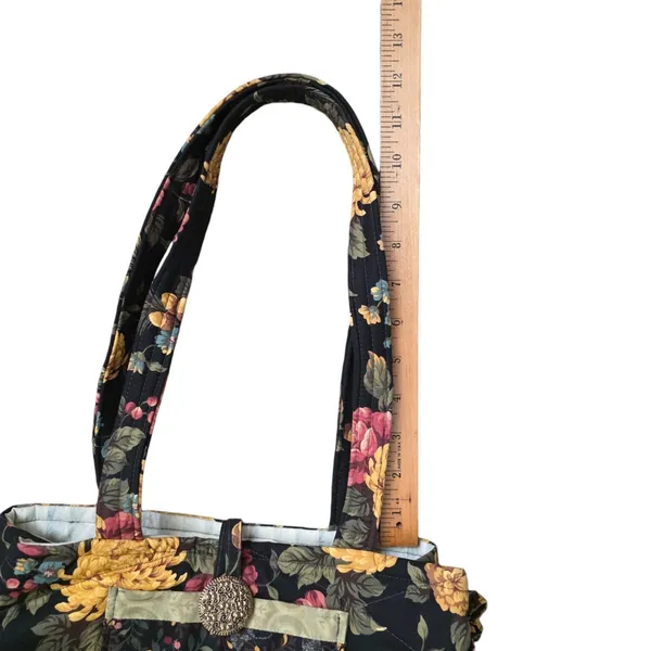 Handmade Patchwork Quilted Shoulder Bag Purse Floral Cottage Folk Grandmacore - Image 11