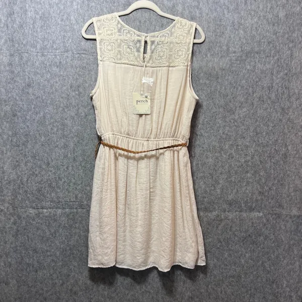 Perch by Blu‎ Pepper Lace Sleeveless Dress Belt Lined 1XL Boho Cottagecore - Image 6