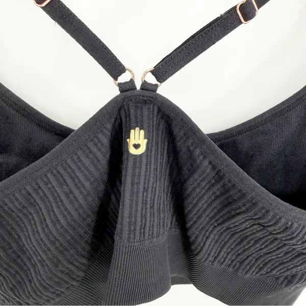 Spiritual Gangster Wide Rib Low Impact Pullover Sports Bra‎ Women's M/L Black - Image 5