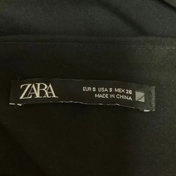 Zara Women's Black Square Neck Strappy Back Camisole Tank Top Mini Dress Size S - Image 4