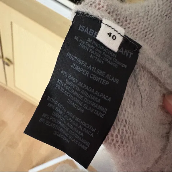 ISABEL MARANT ÉTOILE Alais Mélange Jumper Baby Alpaca Blend Size 40‎ / Large - Image 9
