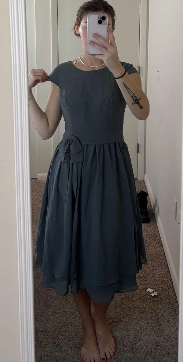 Grey midi jj’s house dress - Image 3