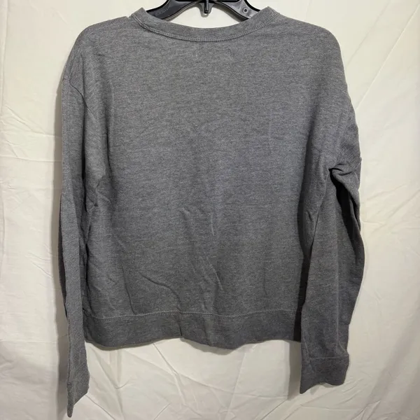 Hollister Charcoal Crewneck Sweatshirt with Gold Accents Size M - Image 2