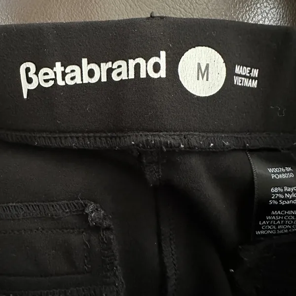 Betabrand Womens Dress Pant Yoga Pants Straight‎ Leg Black Size M Stretch Office - Image 4
