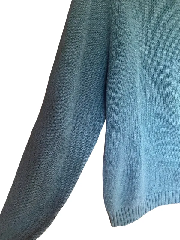 Lands End Turquoise Crew Neck Sweater - Image 6