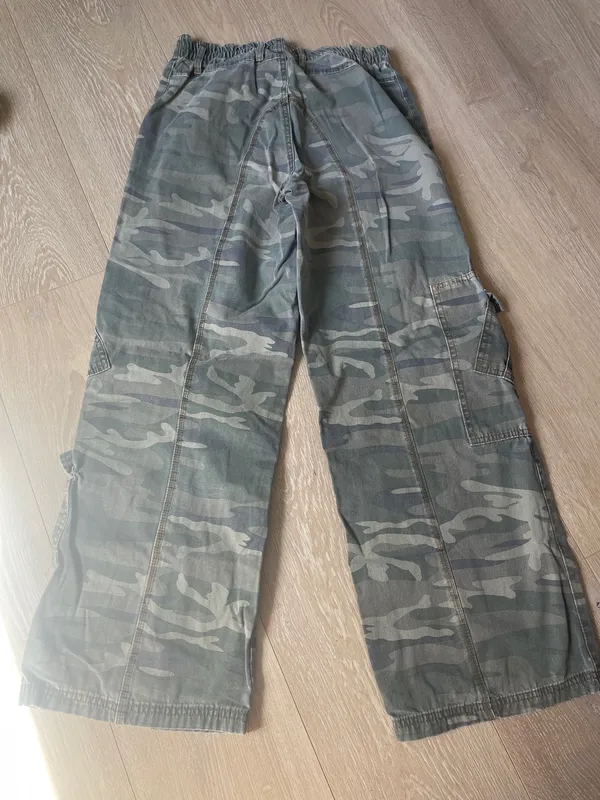 Camo Cargo Baggy Pants Green Size 26 - Image 2