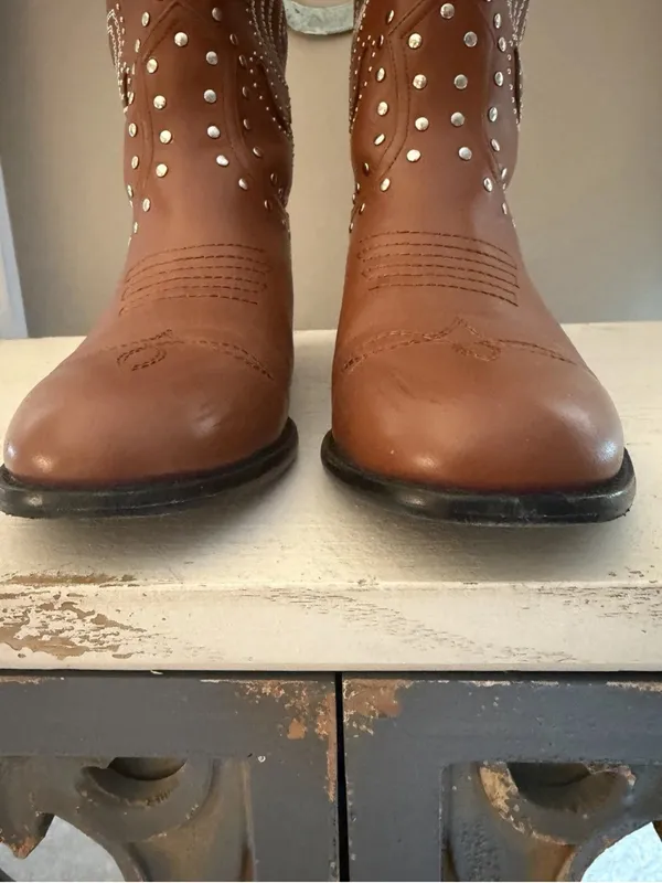Gucci women’s country cowboy stud boots logo women’s 10 - Image 6