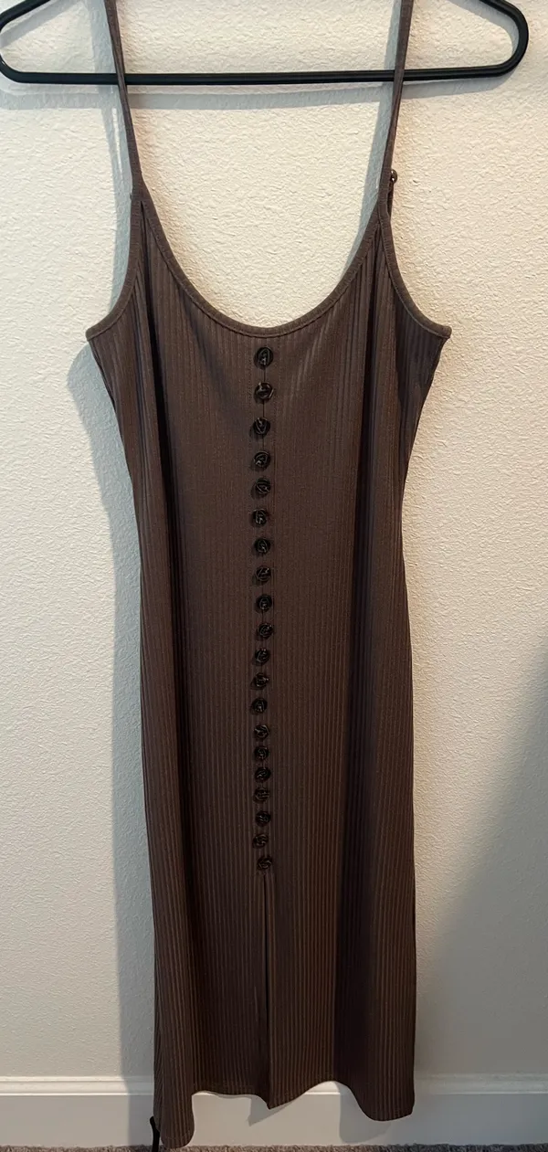 VICI Scarlett Ribbed Knit Midi Dress - Pewter - Image 2