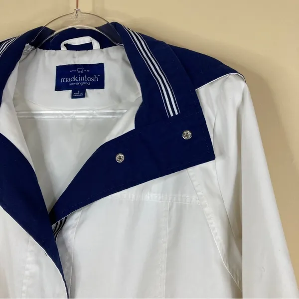 Mackintosh New England Vintage Rain Jacket Waterproof Poly Cotton Womens Small - Image 2