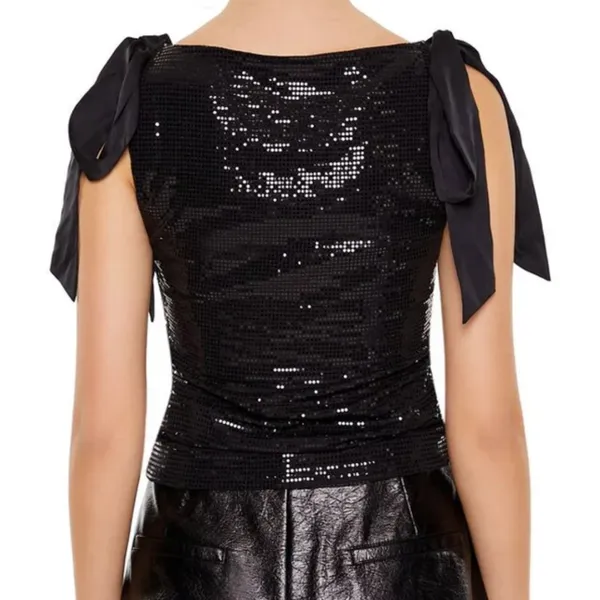 Forever 21 NWT SEQUIN BOW CROP TOP - Image 3