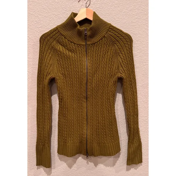 NEW Free People Eliza Cable Zip-Up Cardigan Size Small - Image 10
