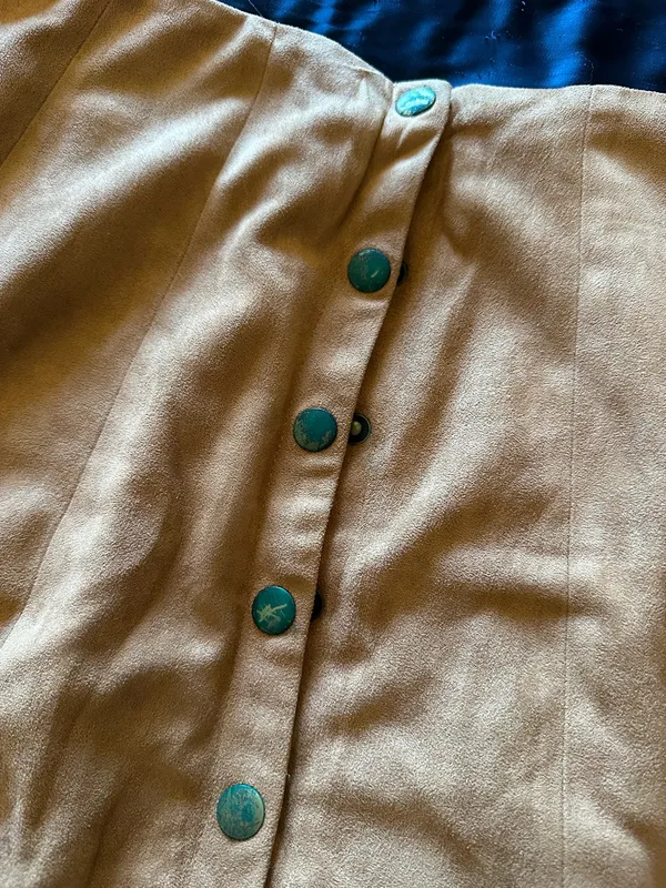 Tan Suede Skirt Brown - Image 3