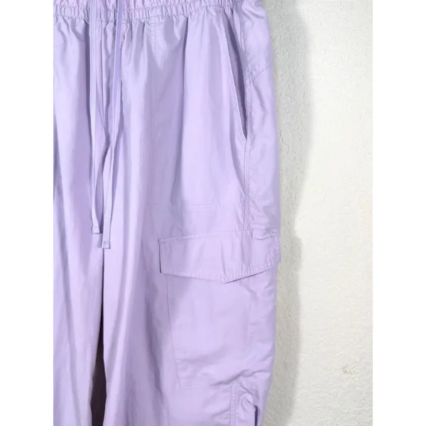 Old Navy Women’s HighWaisted AnkleZip Cargo Joggers Lavender Size Large Nylon - Image 7